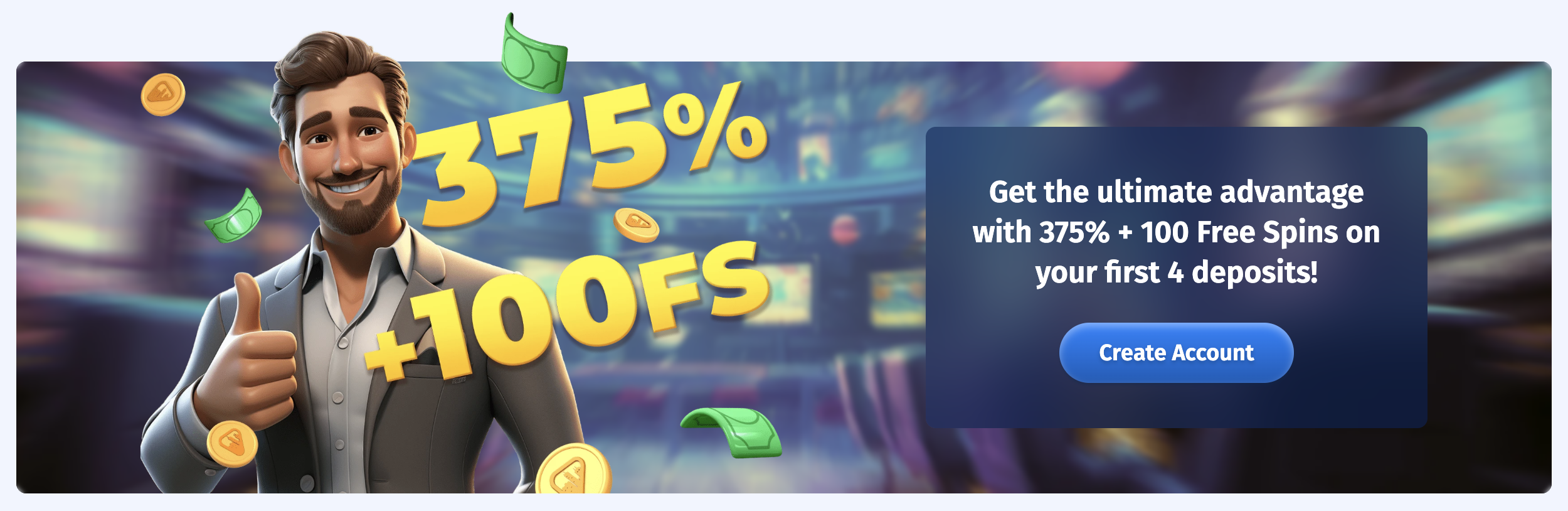 Spin City Casino welcome bonus banner — 375% plus 100 free spins — Spin City Casino NZ